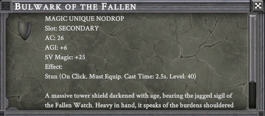 BULWARK OF THE FALLEN item card